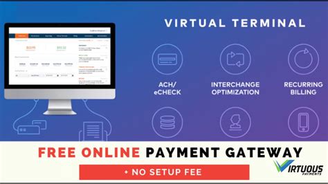 virtual terminal no monthly fee.